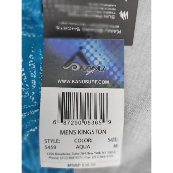 Kanu Men's M Blue Boardshorts Swimsuit Swim wear NWT Surf Summer Lake Pool Vacay - Picture 2 of 4
